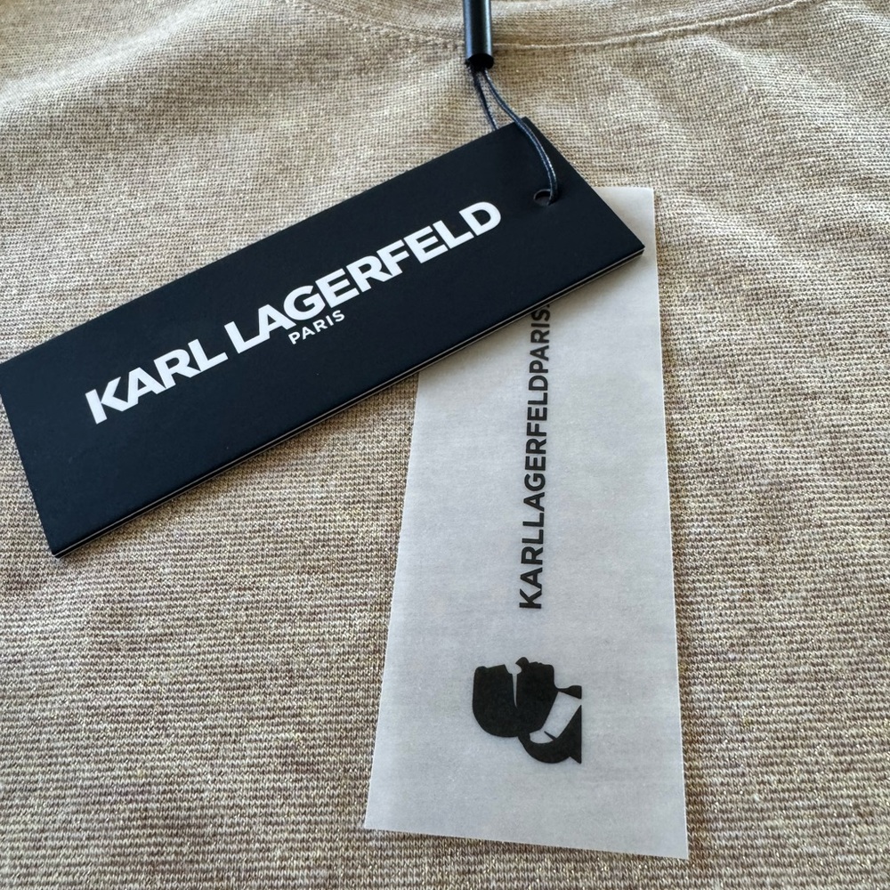 Karl Lagerfeld Tan Top with Black Details - Picture 7 of 8